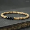 Bracelets de charme Bracelet en bois naturel minimaliste hommes perles Yoga méditation Braclet yeux de tigre Braslet bijoux accessoires Pulsera Homme