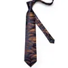 Bow Ties Classic Navy Blue Men's Tie Randig Paisley Floral Nathtie Pocket Square Cufflinks Business Set Cravat Gift For Men Dibangu