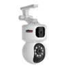 Câmera de segurança sem fio WIFI de duas lentes 1080P para bebês Rastreamento automático para bebês em casa Monitor de animais de estimação EUA