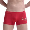 Caleçons hommes boxeurs sous-vêtements en coton Sexy homme culotte confortable respirant mâle doux U poche sous-shorts cadeaux de noël