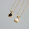Pendentif Colliers Mode Luxe Simulé Perle Noir Blanc Géométrique Pour Femmes Minimaliste Conçu Collier Colliers Bijoux