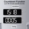 Wall Clocks Large Wall-mounted Digital Wall Clock With Remote Control Temp Date Power Off Memory Table Clock Dual Alarms Digital LED Clocks 230324