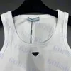 Triangle Badge Tanks Designer Womens Knitted Tank Top Summer New Solid T Shirt Two Colors