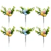 Decoratieve bloemen 1 stc kleur willekeurige paaseieren kunstmatige bloemplant plastic blad nep planten diy home decor ambachten