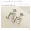 Backs Earrings 5 Pairs Musical Note Minimalist Jewelry For Women Music Lovers