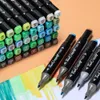 30/40/60/80 Color Markers Alcohol Felt Pen Manga Sketching Markers Dual Brush Art School Supplies Drawing Set School Supplies