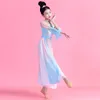Scena noszona chińska kostium tańca ludowego dziewczyna narodowa Yangko odzież szkoła nastolatka orientalna unBrella Performt strój