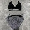 Letter Women reggiseno set paillettes shinny sport mutande sexy beach party reggiseni di lingerie ad alta vita set296l