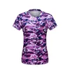 T-shirt da uomo Uomo Estate Sport all'aria aperta Camouflage T-shirt maniche corte Traspirante Quick Dry Escursionismo Ciclismo Top Tees K162