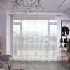 Curtain Printed Household Transparent Blackout Curtains European Special Cut Flower Polyester Fabric Bar Home Decoration
