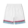 Chándales para hombre Colorful Stripe Casablanca Tennis Club Shorts Shirt Set Hombres Mujeres Thic Fabric Hawaii Beach Mountain Tennis Patrón Traje 230323