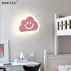 Duvar lambaları sevimli pembe beyaz yunus bulut stili modern led ışıklar oturma odası bebek yatak odası başucu çocuk kapalı aydınlatma
