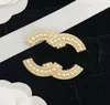 23ss Fashion Brand Letter Designer Brooches High-Quality Letters Lapel Pins Crystal Rhinestone Pin Wedding Party Metal Jewerlry Accessories Gift with Figure Stamp