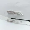 Luksusowy klasyczny podwójny projektant broszka broszka Pearl Diamond Bramki dla kobiet urok przyjęcia na przyjęcie na prezent biżuterii Akcesoria