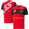 T-shirt da corsa di Formula 1 Nuova T-shirt da pilota della squadra rossa F1 Camicie F1 Fan dei corridori Polo casual T-shirt in jersey a maniche lunghe estive