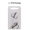 Fiskekrokar Sträng Fiskekrok Trippelkrokar Set Set Soft Lure Bait Fishhook Jig Rig Hjälp Krok med skruvstift P230317