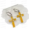 New Designer Big Cross Dangle Earrings Hoop Huggie Aretes Orecchini Fashion Personality Letter Geometry Eardrop For Men Women Party Jewelry Accessories