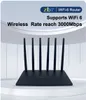 Routeur Openwrt Wifi 3000Mbps 5.8Ghz 2.4Ghz 128 mo Flash 256 mo RAM pour 128 appareils 4 Gigabit RJ45 routeur Wifi antenne MI-MIMO 4T4R