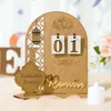 Oggetti decorativi Figurine Ramadan Conto alla rovescia Calendario Legno Eid Mubarak Ornamento Kareem Ramadan Decorazione per la casa Decorazione islamica musulmana per feste AL Adha 230324