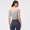 LL Yoga kläder toppdesigner fitness underkläder sport vacker rygg elastisk träning snabb torr bh väst yoga kvinnor saftiga