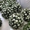 decorazione nuovo centrotavola per fiori artificiali in seta da 60 cm di diametro, fiore bianco, verde, decorazione per la tavola di nozze imake716