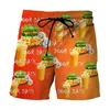 Herr shorts skalle mask 3d tryck personlighet ut slitage sommar män badkläder andningsbara strandbyxor all-match simning strunksmen's