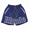 Men's Shorts Rhude Shorts Size S-xl Summer Fashion Beach Pants Men High Street Wear Red Blue Black Purple 5 Colors Mens