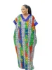 Etnische kledingafdruk Afrikaanse maxi -jurken voor vrouwen traditionele dashiki kaftan gewaad elegante dame bruiloftsfeest jurk moslim kerkjurk 230324