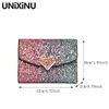 Wallets Shiny Cute Small Wallet Trifold Short Coin For Women Or Girls 2023 Fashion Gradient Sequin Decor Card Holder Purses