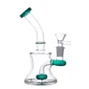 Recycler beaker Bongs hookah Flower Decor Chamber Dab Rig Hand Blown Cone Base smoking Water Pipes with 14mm tobacco