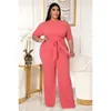 Kobiety Plus Size Pants Fashion Bandage Bandage Kolorowy damski Kolorowy Kolorowy Kolorowy Ramienie Rozkloszowane kombinezony Dasualne dla znajomych z zestawu imprezy 230324