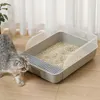 その他の猫用品猫のリターボックスペットトイレ盆地半閉じた犬のきれいなトイレサンドボックス猫犬トレイ子猫飼い犬のスプラッシュアンチスプラッシュリターボックス230324