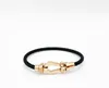 2023 String S Yellow Gold Sterling Sier Brand Fashion Women's Men Bracelet with Horseshoe Clasp6243618