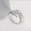 Edelstahl Tier Schlangenform Fingerring Unisex Übertriebene Persönlichkeit Einstellbar Offener Blattring Mode Party Schmuck