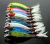 Betar lockar 100 st minnow fiske lure simma hårda bete konstgjord plastfjäder wobbler bete crankbait fiske tackling 9 cm 8g 230324