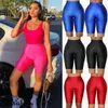 Women's Shorts US Women Stretch Biker Bike Workout Spandex Knee