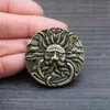 Keychains 12st Retro Fire and Sun God Pendant Keychain Unique Round Face Amulet Pagan Jewelry