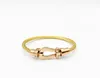 2023 String S Yellow Gold Sterling Sier Brand Fashion Women's Men Bracelet with Horseshoe Clasp6243618