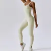 Ensembles actifs Cuties sans couture côtelé une pièce Yoga ensemble printemps col carré femmes entraînement survêtements Gym Fitness costumes pour femme Sportwear