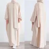 Ethnic Clothing Ramadan Hoody Abaya Sewn Hijab Scarf Prayer Dress Muslim Eid Nida Loose Abayas for Women Jilbab Kaftan Robe Islam Dubai Djellaba 230324