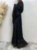 Ubranie etniczne Czarne Ramadan Eid Mubarak niqab szat kimono femme muzulme Dubai Abaya Turcja Arabic ABAYAS For Women Muzułmańska sukienka Hijab 230324