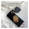 Mobiltelefonfodral Luxury Pu Leather Phone Cover för Samsung Galaxy Z Fold 4 3 Case Cute Love Heart Pendant Bracket Z0324