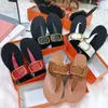 Slipper Zomer sandalen Mode Strand Indoor Platte Slippers Leer Dame Vrouwen Schoenen Dames Slippers Maat 35-42