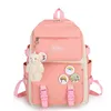 Zaino Set di quattro pezzi Studenti delle scuole primarie Grado 3-6 Junior High Color Contrast Hand Bag Fashion