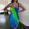 Повседневные платья абстрактные женщины 3D Принт Черно -белый дам роман Sundress Fomen Party Короткая Bohocasual Casualcualcual