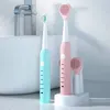 5 In1 Electric Toothbrush USB Charging Rechargeable Sonic Tooth Brush Waterproof Tooth Cleaner Teeth Whitener With 4Pcs Replacement Head DHL Fast