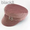 designer berets zimowe czapki krystalicznie ozdobione wełniane wełniane chłopiec hat kobiety sboy czapki diamentowe litera grube płaskie kapsberets z3wh