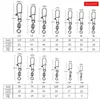 Fishing Hooks 50pcs accessoires de pêche connecteur à huit anneaux en acier inoxydable mousqueton hameçon pivote pour hameçons pêche 2/4/6/8/10/12/14 # P230317