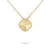 White 18 k gold four leaf clover pendant necklace multicoloured French luxury brand V classic necklace fashion designer on women crime wedding valentine's day gift