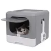 Other Cat Supplies Cat Litter Box Foldable Top Entry Litter Box with Cat Litter Scoop Drawer for Medium and Large Cats 230324